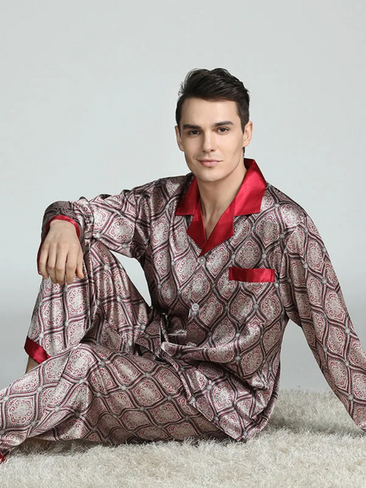 Pyjama Homme Satin Col