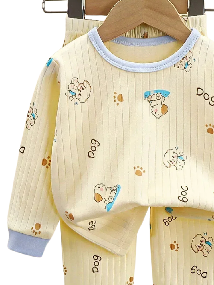 Pyjama Enfant Chien Crème