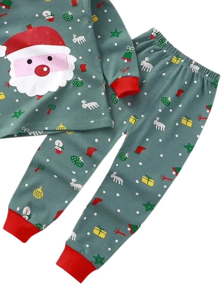 Pyjama Noël Enfant Design vert