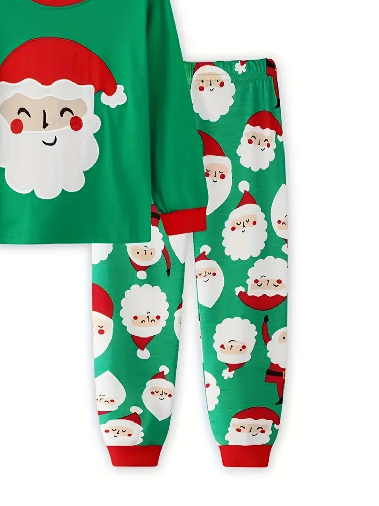 Pyjama de Noël Enfant vert pantalon