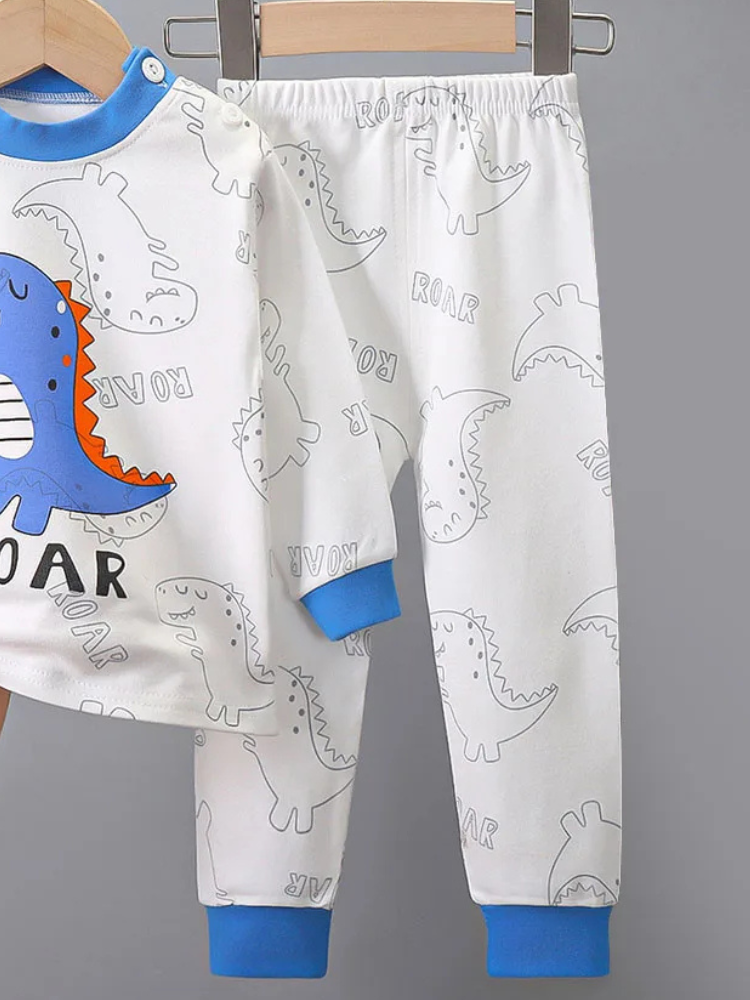 Pyjama garcon Dinosaure Blanc