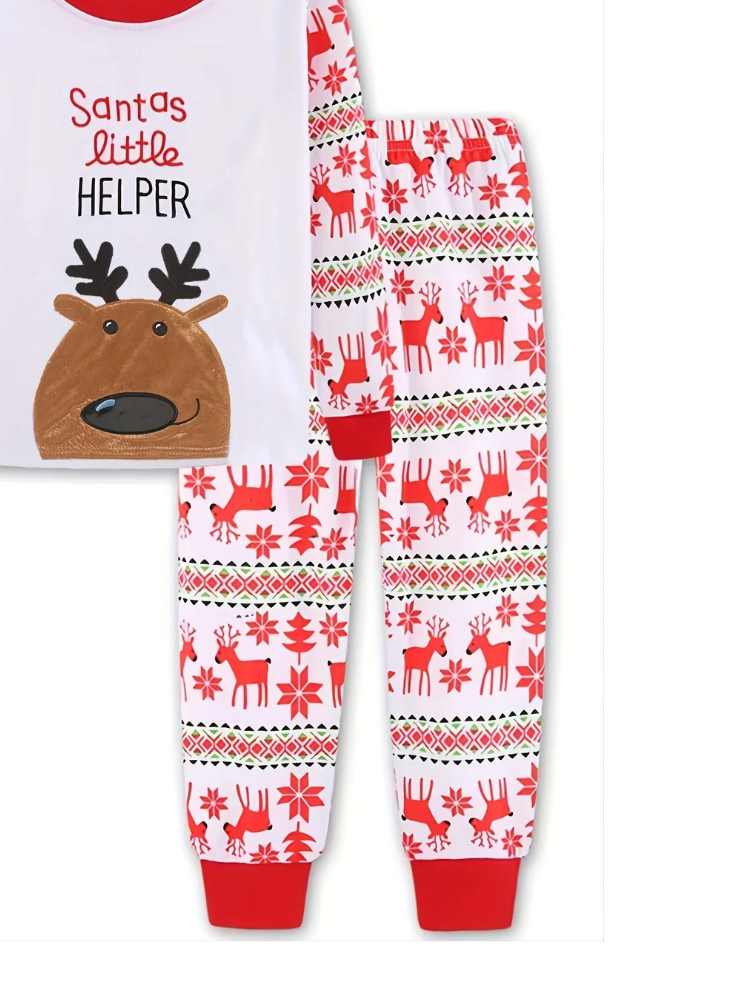 Pyjama de Noël Enfant blanc pantalon