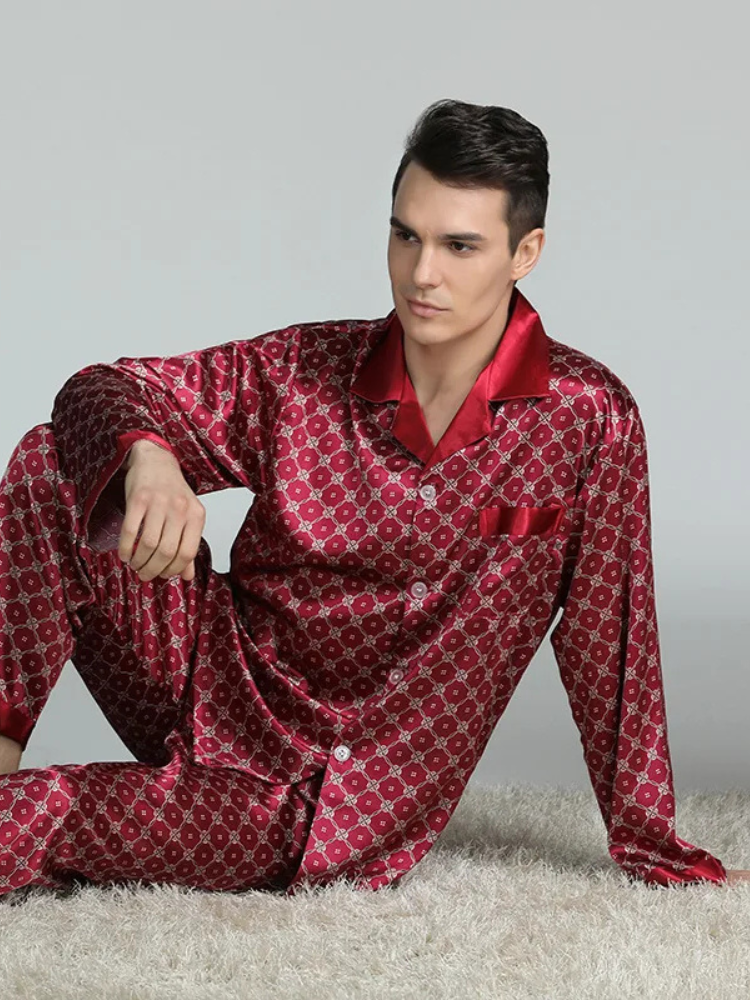 Pyjama Homme Satin rouge