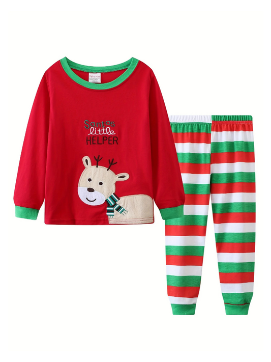 Pyjama de Noël Enfant vert et rouge