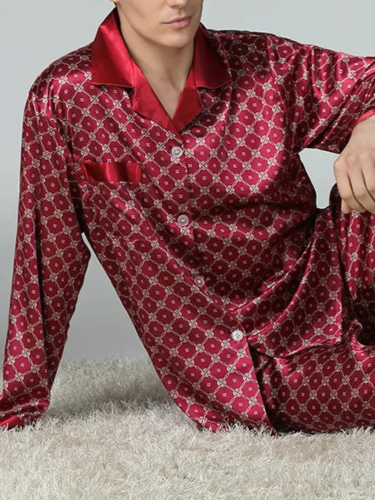 Pyjama Homme Satin rouge