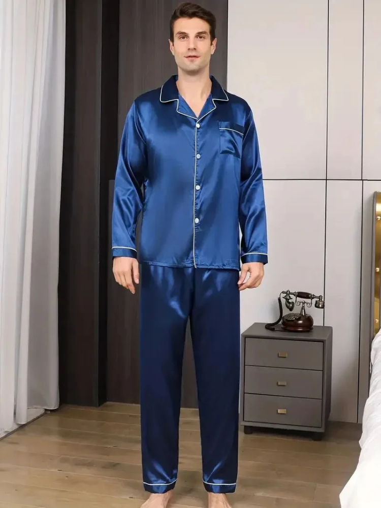 Pyjama Satin Bleu