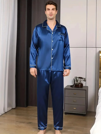 Pyjama Satin Bleu