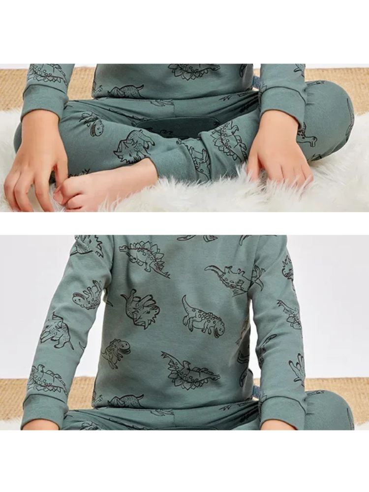 Pyjama Enfant Vert Dinosaure