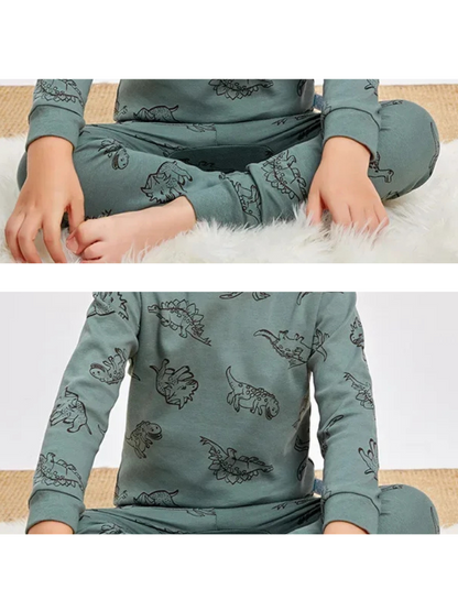 Pyjama Enfant Vert Dinosaure