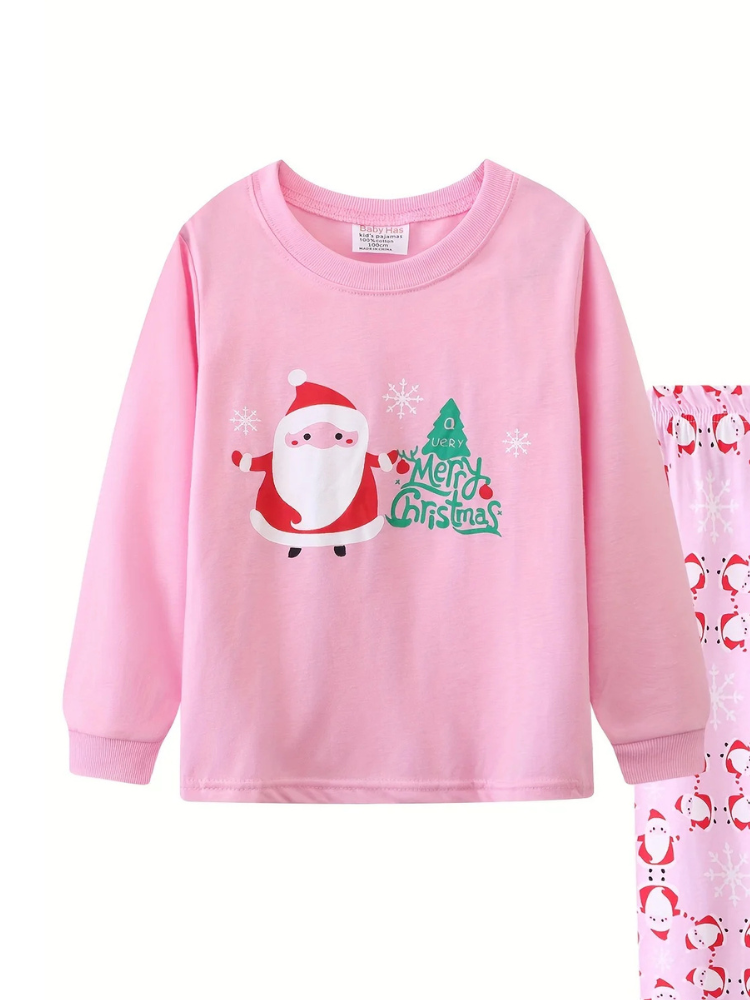 Pyjama de Noël Enfant Rose