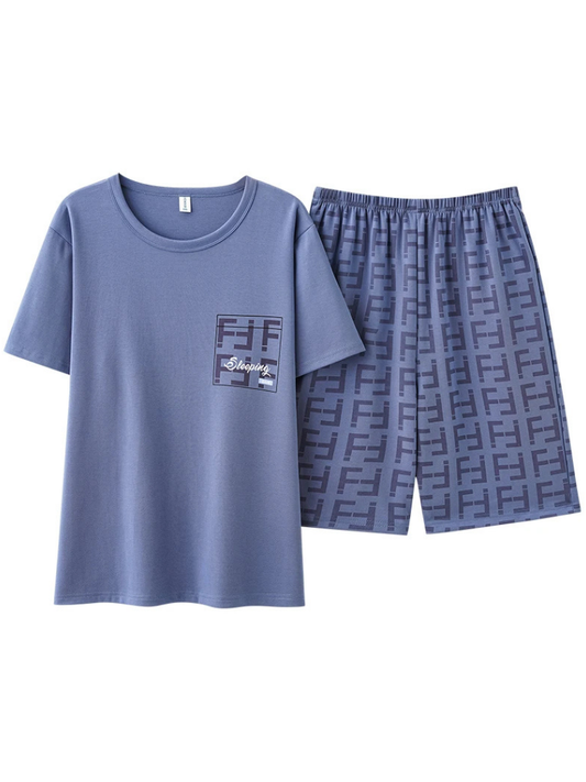 Pyjama Short bleu design