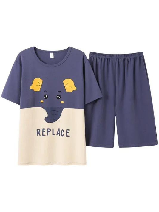 Pyjama Short Homme Élephant