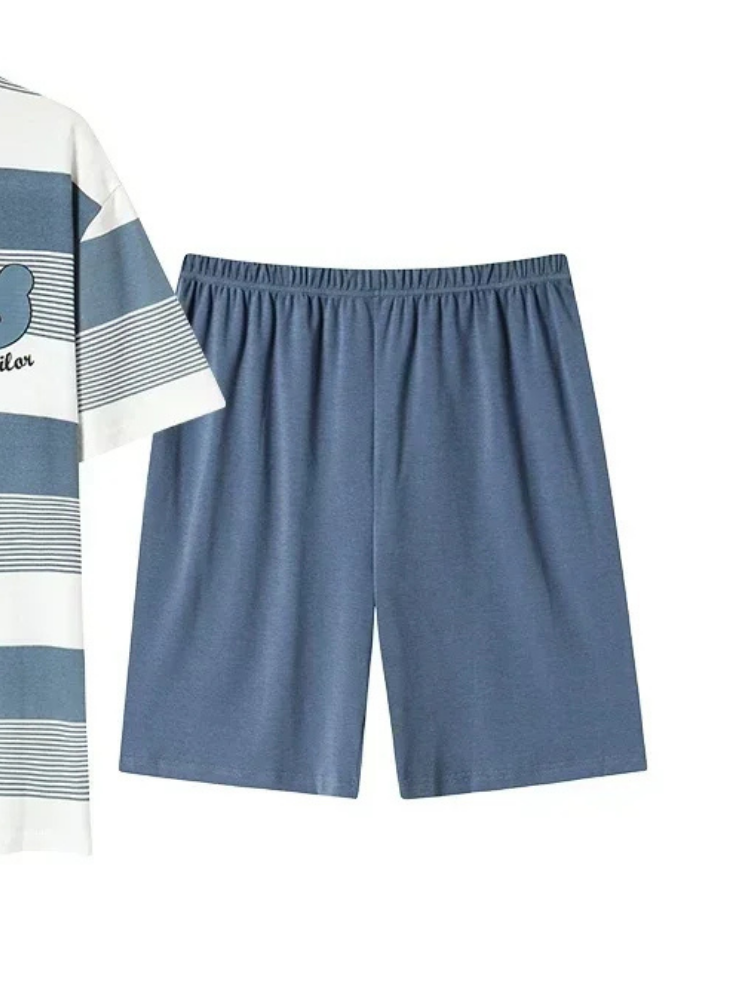 Pyjama Short Homme bleu