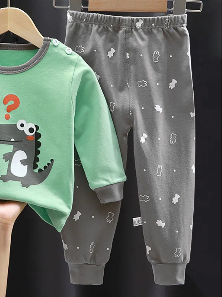 Pyjama Enfant vert et gris