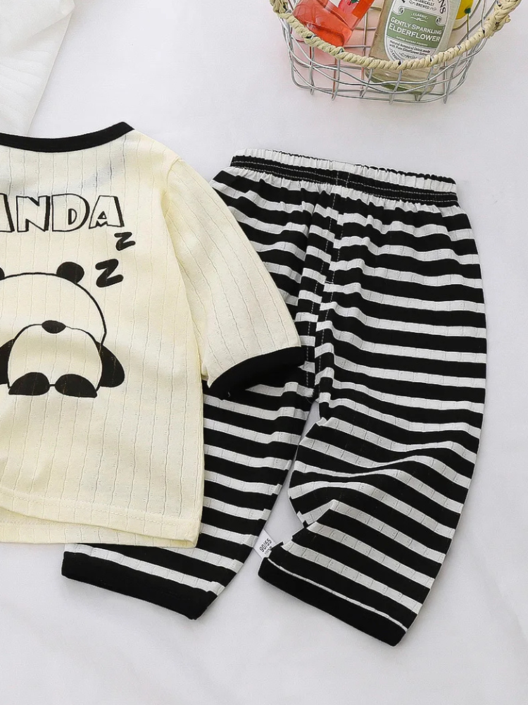 Pyjama Enfant Panda rayé