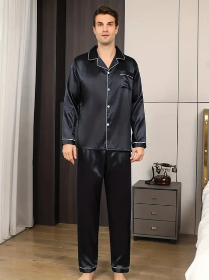 Pyjama Satin pantalon Noir