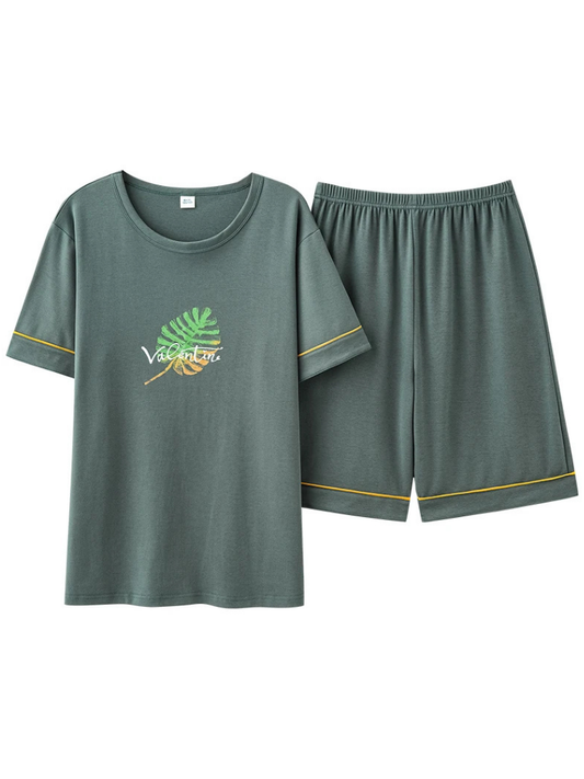 Pyjama Short Homme vert