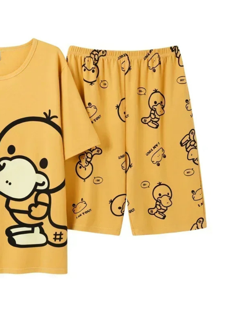 Pyjama Short jaune Canard