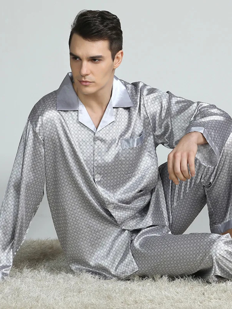 Pyjama Homme Satin gris