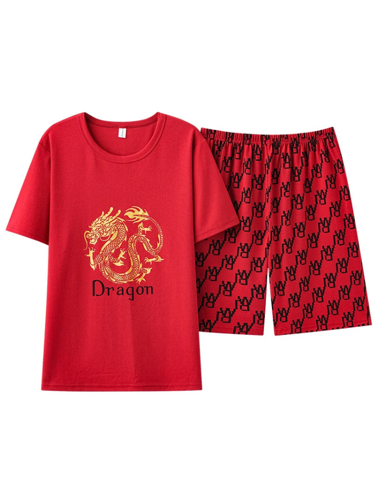 Pyjama Short Homme Dragon