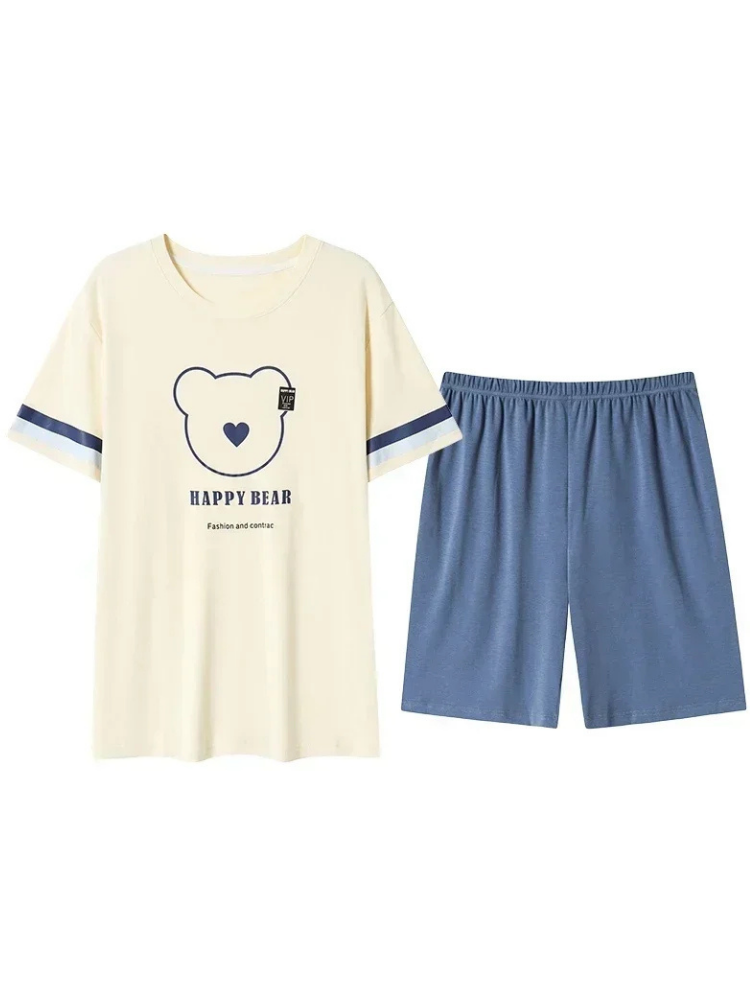 Pyjama Short Homme creme