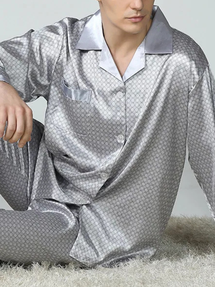 Pyjama Homme Satin gris