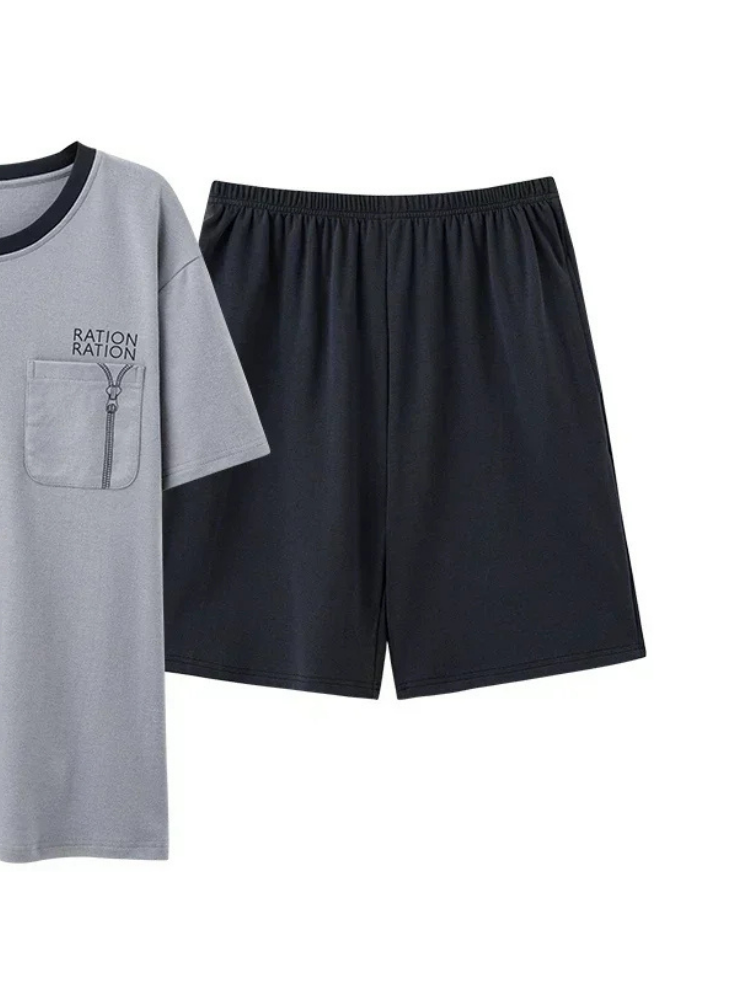 Pyjama Short Homme marine