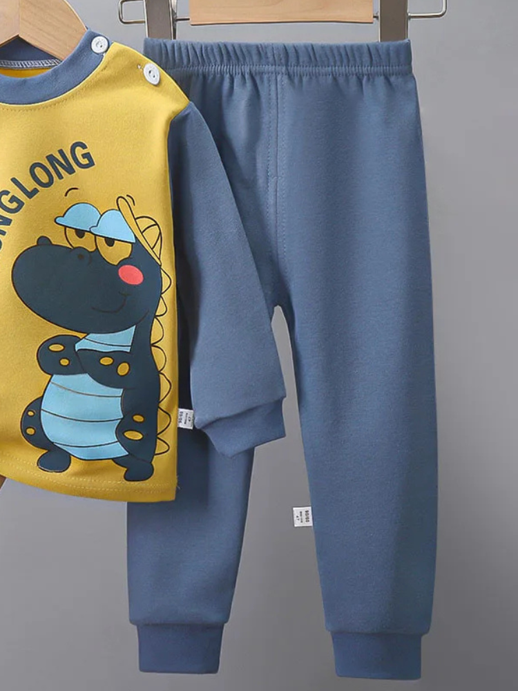 Pyjama Enfant jaune dinosaure