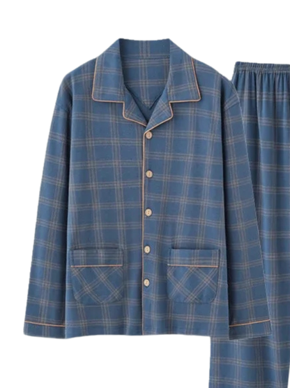 Pyjama Homme Hiver Chaud bleu